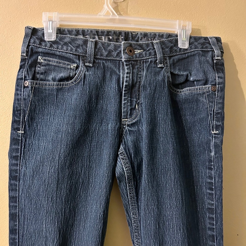 Carhartt Women's Modern Fit Blue Jeans Size 29x34 - Picture 7 of 8
